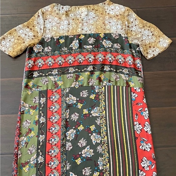 TINY by Anthropologie Women's Boho Floral Chiffon Mini Dress Sz Small - Picture 3 of 15